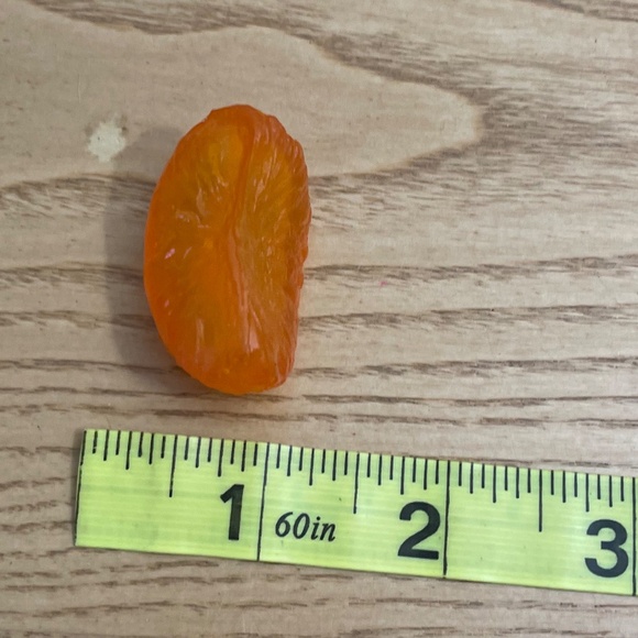 Vtg Realistic Rubber Orange Tangerine Pieces Faux Fruit Citrus Prop MCM Rare! - Picture 5 of 5